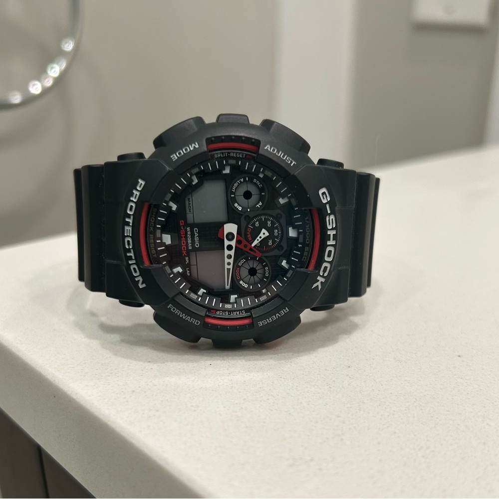 G-Shock Black and Red Watch